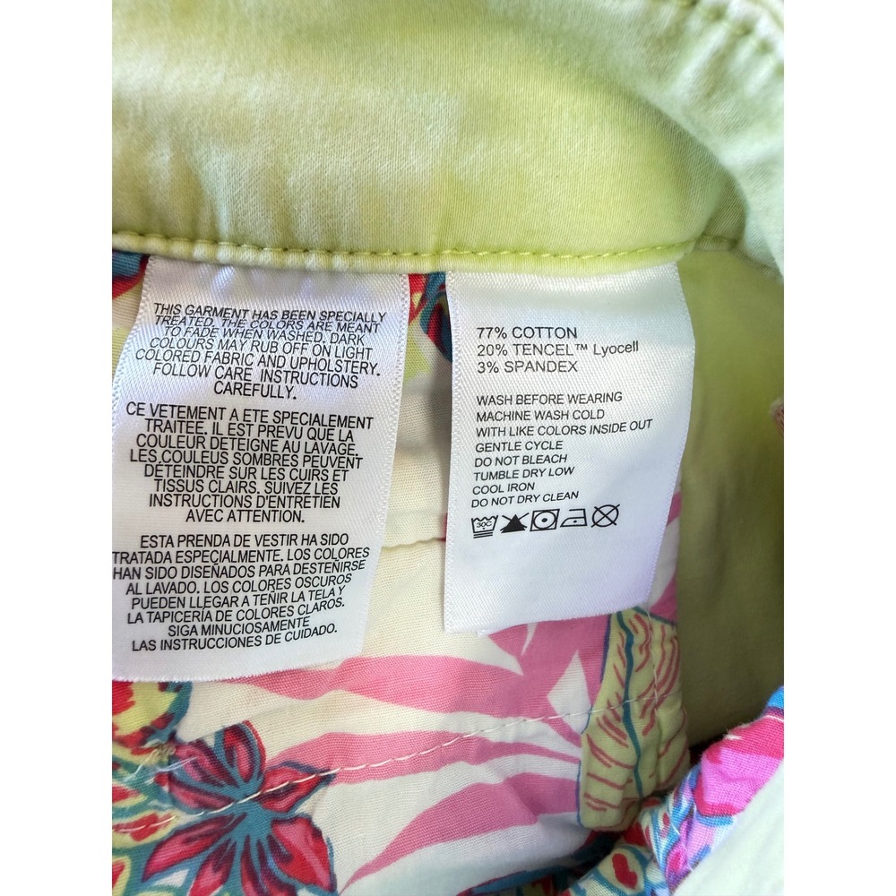Tommy Bahama Womens Lime Green Chino Shorts Cotton Blend Size 4 - Picture 7 of 8
